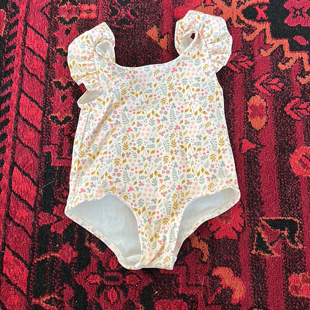 3-6 month scoop back ruffle one piece swim from H&M